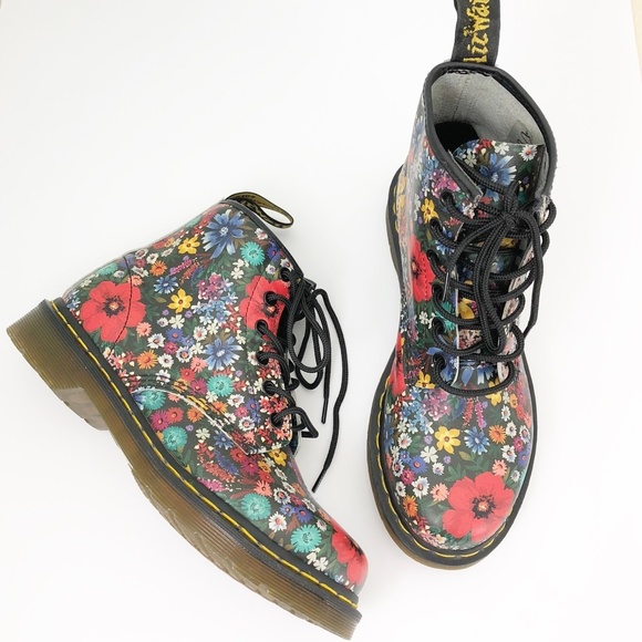 Dr. Martens Shoes - Dr. Martens Floral Print Laceup Boots, 8